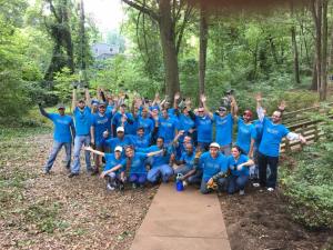 akamai Technologies volunteer day in Dearborn Park