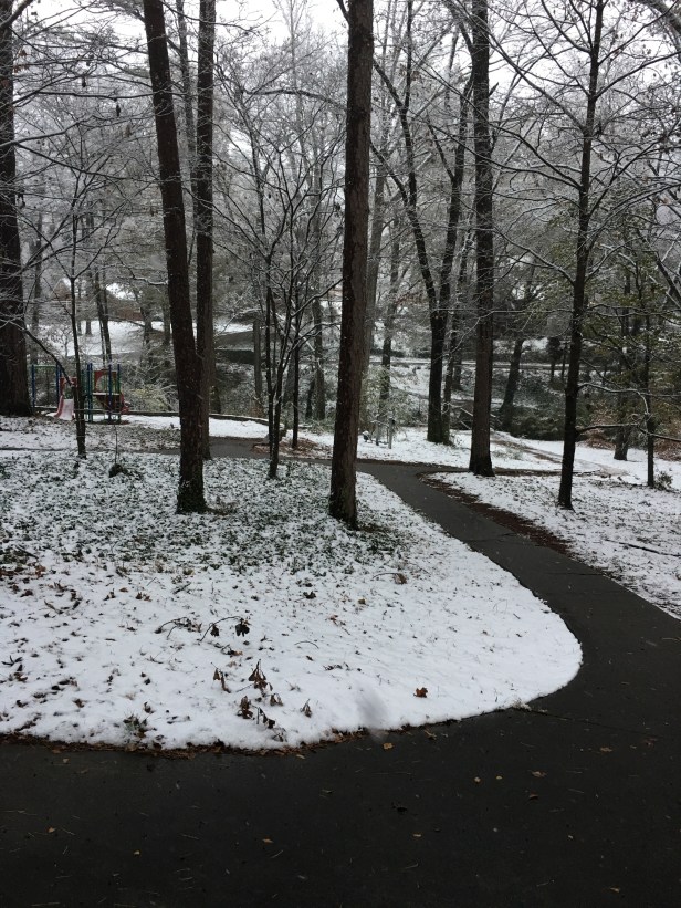 Dearborn Park December 9 2017 Snow Day Decatur Georgia Midway Woods