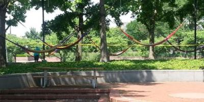 Hammocks unsafe activity in City of Decatur Parks